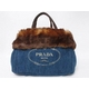 【現品限り】PRADA（プラダ） トートバッグ フェイクファー BN2182 【新品同様】