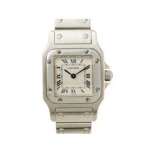 【現品限り】Cartier(カルティエ) サントスガルベSM SS クォーツ 白文字盤 W20017D6 【中古A】