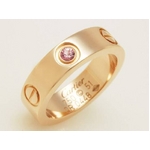 【現品限り】Cartier（カルティエ） ラブリング PG 1P ピンクサファイヤ #51 【中古A】
