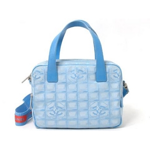 【現品限り】CHANEL(シャネル) トラベルライン 2WAYバッグ ブルー A15970 【中古SA】