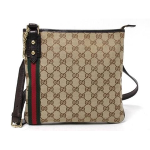 【現品限り】GUCCI（グッチ） GG柄 斜め掛けショルダー ベージュ／ブラウン 144389 【中古B】