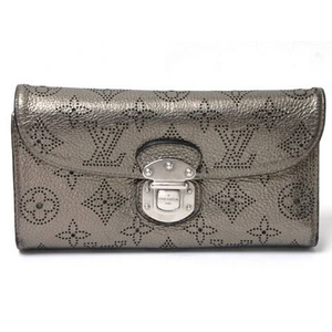 【現品限り】LOUIS VUITTON（ルイヴィトン） マヒナ ポルトフォイユアメリア 3つ折長財布 ブロンズ M95716 【中古AB】
