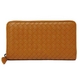 【現品限り】BOTTEGA VENETA(ボッテガヴェネタ) イントレチャート ラウンドファスナー長財布 トパーズイエロー 275064 【未使用品】