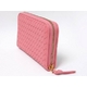 【現品限り】BOTTEGA VENETA（ボッテガヴェネタ） イントレチャート ラウンドファスナー長財布 ピンク 114076 【未使用品】 - 縮小画像2