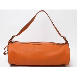 【現品限り】HERMES（エルメス） ショルダーバッグ ドレミ トゴ オレンジ シルバー金具 【中古AB】 - 拡大画像