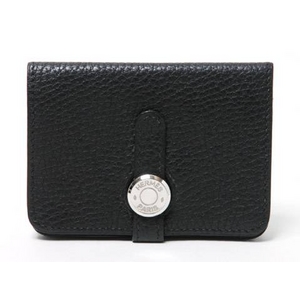 【現品限り】HERMES（エルメス） 名刺入れ トゴ 黒 ブラック 【中古A】 - 拡大画像