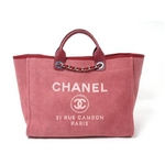 【現品限り】CHANEL(シャネル) ロゴ キャンバス 2WAYバッグ ルージュ 2012年新作 【新品】
