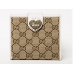 【現品限り】Gucci(グッチ) GG柄 Wホック財布 ベージュ/ホワイト ハート 203549 【未使用】の写真
