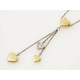 【現品限り】TIFFANY（ティファニー） K18WG／YG ハートネックレス【中古A】