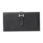 【現品限り】HERMES（エルメス） ベアンスフレ 2つ折長財布 エプソン 黒 ブラック シルバー金具 【新品同様】