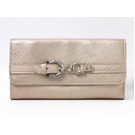 【現品限り】Ferragamo(フェラガモ) 長財布 ライトゴールド 2209-2 【中古SA】