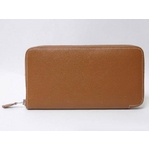 【現品限り】HERMES（エルメス） ラウンドファスナー長財布 アザップロング シルクイン エプソン ゴールド 【中古A】