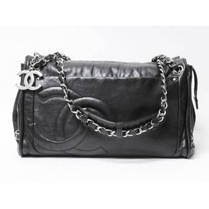 【現品限り】CHANEL（シャネル） ココマーク チェーンショルダーバッグ 黒 ブラック 【中古AB】