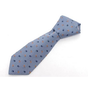 【現品限り】HERMES（エルメス） ネクタイ ブルー／オレンジ 【中古A】