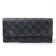 LOUIS　VUITTON（ルイヴィトン）　ダミエグラフィット　二つ折長財布　ポルトフォイユ　ロン　モリュラブル　N63084