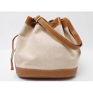 【現品限り】HERMES（エルメス） マーケット キャンバス／カーフ ナチュラル／ブラウン 【中古SA】 - 拡大画像