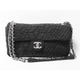 CHANEL（シャネル）　チェーンショルダーバッグ　デニム　カメリア柄　ブラック　2012年春夏
