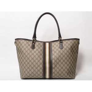 【現品限り】GUCCI（グッチ） GGプラス トートバッグ ブラウン 203692 【中古AB】