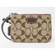【現品限り】COACH（コーチ） シグネチャー ミニポーチ ベージュ／ブラウン 【中古SA】