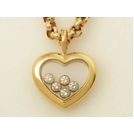【現品限り】Chopard（ショパール） ハッピーダイヤ ネックレス 5Pダイヤ 79／4612-20 K18YG 【中古SA】