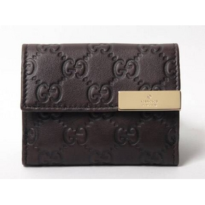 【現品限り】Gucci(グッチ) 三つ折り財布 コンパクトウォレット グッチシマ ダークブラウン 261502 【未使用】の写真