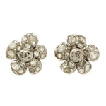 【現品限り】CHANEL（シャネル） ピアス カメリア シルバー【中古A】