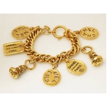 【現品限り】CHANEL（シャネル） チャームチェーンブレスレット ゴールド【中古AB】