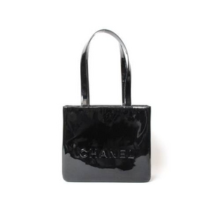 【現品限り】CHANEL（シャネル） トートバッグ エナメル 黒 ブラック 【中古AB】