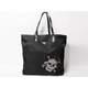 【現品限り】PRADA（プラダ） トートバッグ スカル ナイロン／レザー スタッズ付き 黒 ブラック 【中古A】