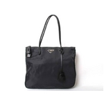 【現品限り】PRADA（プラダ） ナイロントートバッグ ショルダー 黒 ブラック カデナ付き BR0637 【中古B】