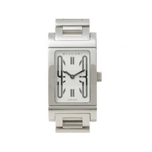 【現品限り】BVLGARI（ブルガリ） レッタンゴロ RT39S 白 ホワイト レディース クオーツ 【中古SA】