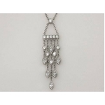 【現品限り】TIFFANY（ティファニー） スウィング ドロップ ペンダント（ネックレス） Pt950／ダイヤ 【中古SA】