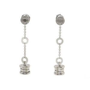 【現品限り】BVLGARI（ブルガリ） Bzero1 ドロップピアス K18WG 【中古A】
