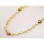 【現品限り】CHANEL（シャネル） フェイクパール ロングネックレス ラインストーン 【中古A】