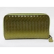 【現品限り】BOTTEGA VENETA（ボッテガヴェネタ） ラウンドファスナー長財布 グリーングラデーション 114076 【中古AB】