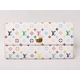 LOUIS　VUITTON（ルイヴィトン）　マルチカラー　ファスナー長財布　ホワイト　白　ピンク　M93744
