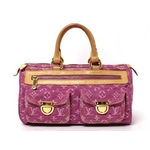 【現品限り】LOUIS VUITTON（ルイヴィトン） モノグラムデニム ネオスピーディ フューシャピンク M95214 【中古B】