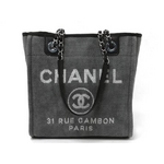 【現品限り】CHANEL(シャネル) ロゴ キャンバス トートバッグ 黒 2012年新作 【未使用】