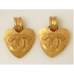 【現品限り】CHANEL（シャネル） イヤリング ハート ゴールド 【中古AB】