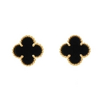 【現品限り】Van Cleef ＆ Arpels（ヴァンクリーフ＆アーペル） スウィートアルハンブラ ピアス K18YG／オニキス 【中古SA】