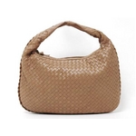 【現品限り】BOTTEGA VENETA（ボッテガヴェネタ） イントレチャート ワンショルダー ブラウンベージュ 115653 【中古AB】