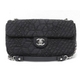 CHANEL（シャネル）　チェーンショルダーバッグ　デニム　カメリア柄　ブラック　2012年春夏