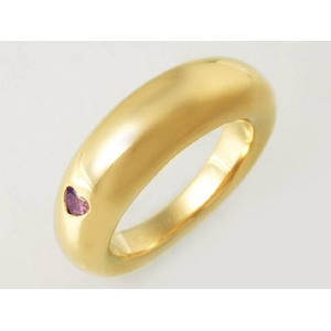【現品限り】CHAUMET（ショーメ） アノークールリング YG／ピンクサファイヤ #13.5 【中古SA】 - 拡大画像