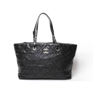 【現品限り】CHANEL（シャネル）オンザロード　マトラッセ　ショルダートートバッグ　黒　ブラック　A48019　 【中古A】