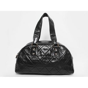 【現品限り】CHANEL(シャネル)マトラッセ ボストンバッグ 黒 ブラック 【中古A】