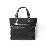 【現品限り】CHANEL＜シャネル＞ パリビアリッツトート　ミディアム　黒　ブラック　A34209【中古A】