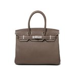 【現品限り】HERMES（エルメス）バーキン30　トリヨン　エトゥープ　シルバー金具　 【未使用】