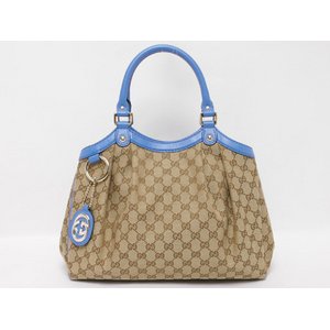 GUCCI（グッチ） GG柄　トートバッグ　ベージュ/ブルー　211944【未使用】 