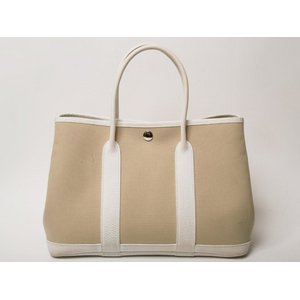 【現品限り】 HERMES ［エルメス］ ガーデンパーティTPM　キャンバス　カーフ　ベージュ 【中古B】