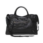 【美品 現品限り】 Balenciaga ［バレンシアガ］ エディターズバッグ　ザ・シティ　黒　ブラック　115748 【新品同様】